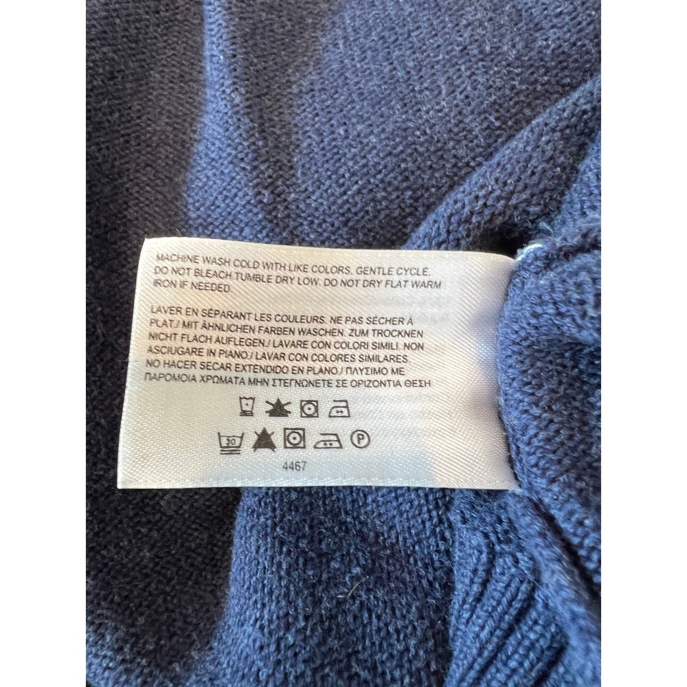Brooks Brothers Sweater Mens L Blue 346 Supima Cotton Full Zip Mock Neck Knit - Picture 8 of 8